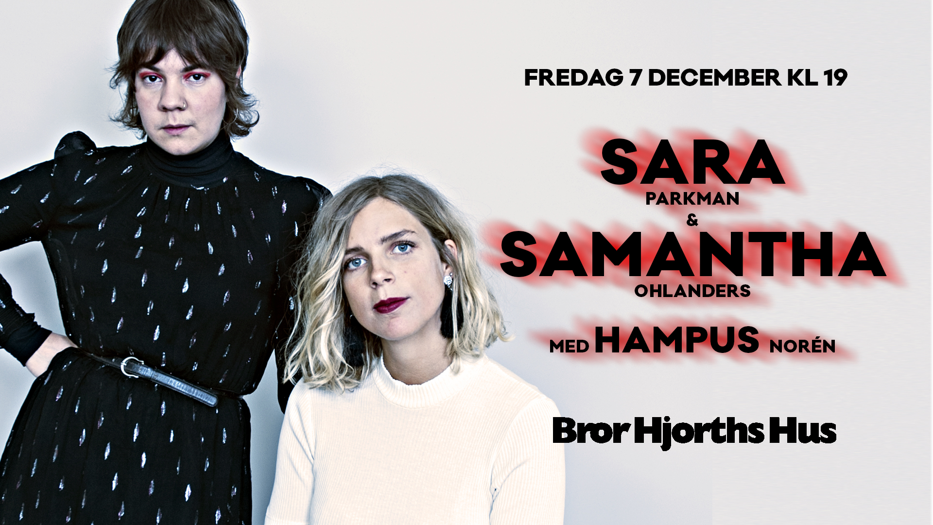 Sara & Samantha med Hampus i Bror Hjorths ateljé.