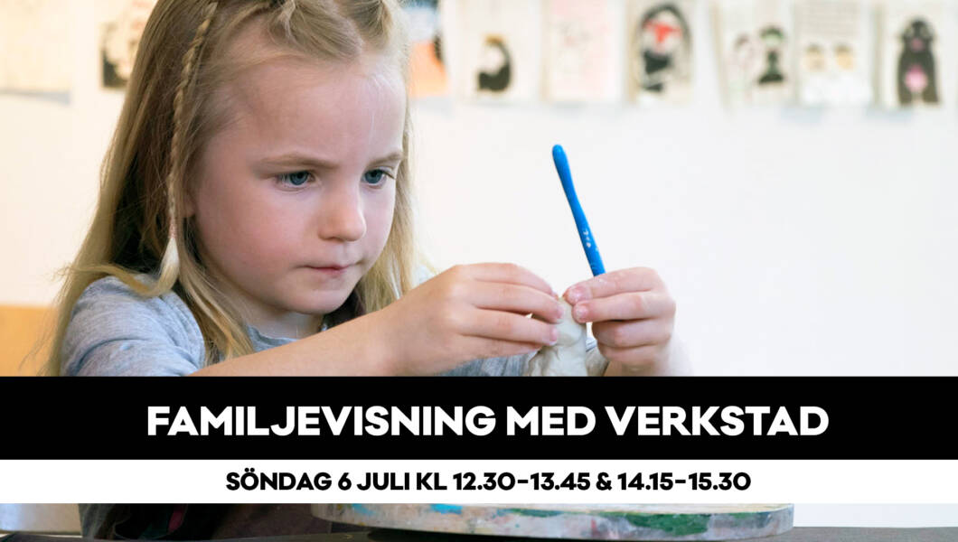 Familjevisning med verkstad skulptur