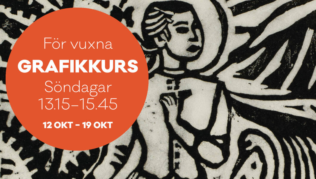 Grafikkurs för vuxna hösten 2025. Torrnål och tryck på kartong.