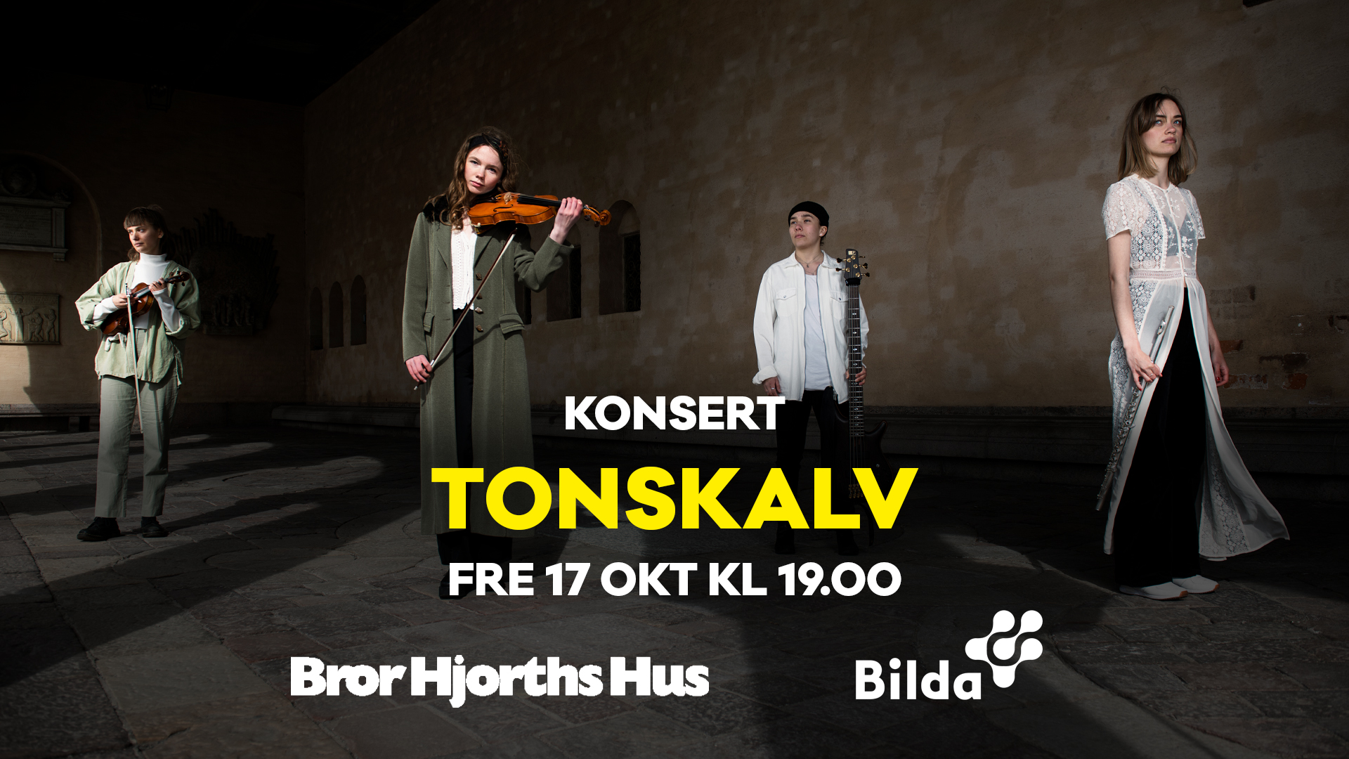 Folkmusikkonsert med bandet Tonskalv på Bror Hjorths Hus 17 oktober 2025