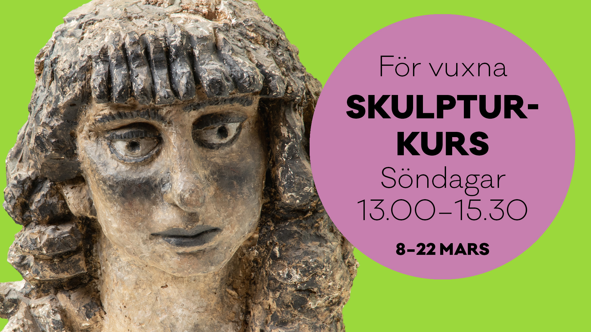 Skulpturkurs för vuxna i Bror Hjorths Hus våren 2026