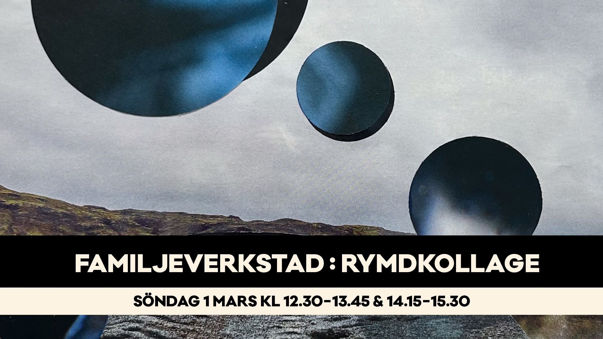 Familjeverkstad för barn med vuxen med tema kollage