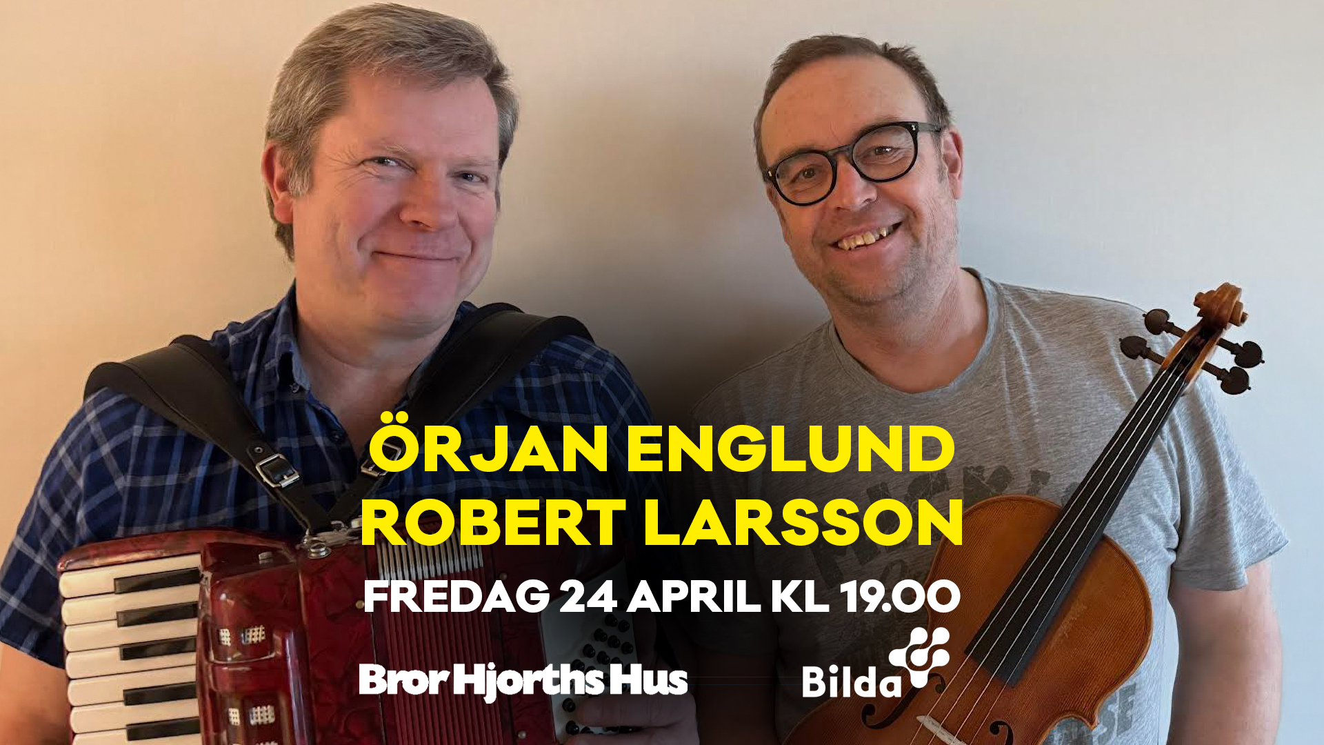 Örjan Englund (dragspel) och Robert Larsson (fiol)
