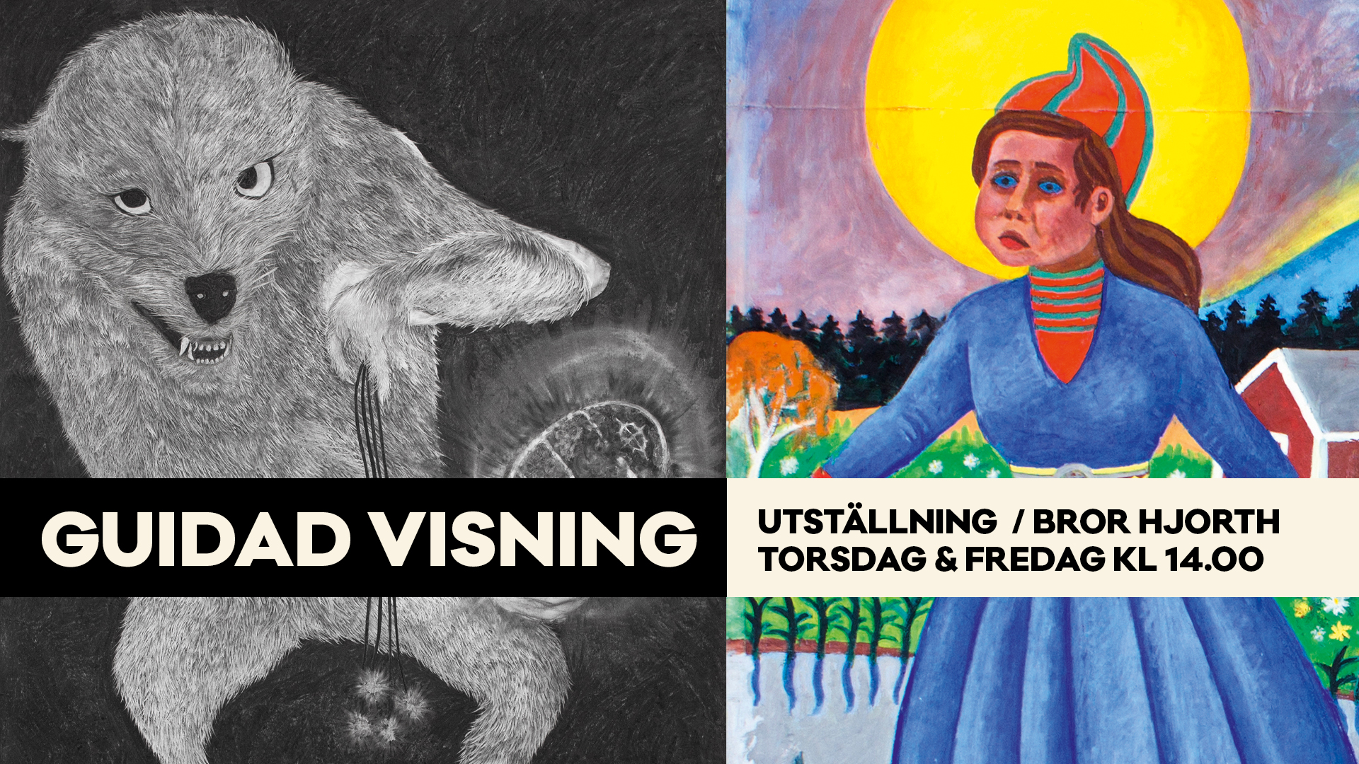 Introduktionsvisning av Sebastian Blinds utställning och Bror Hjorths konst och hem