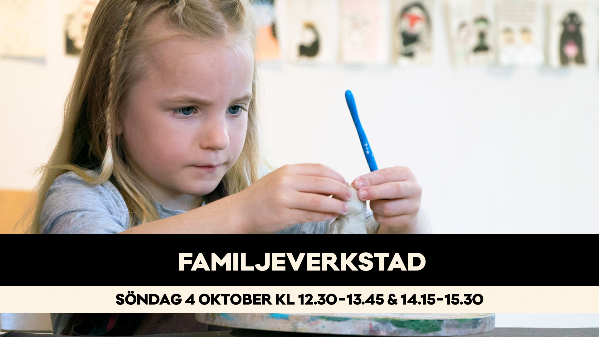 Familjeverkstad i Bror Hjorths Hus. Skulptera ett sagoväsen i lera